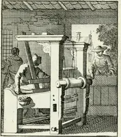 An illustration from Spiegel van 't menschelyk bedryf : vertonende hondert-verscheyde ambagten zeer konstig afgebeeld en met zeer zinryke spreuken en stigtelyke versen verrykt (1694)