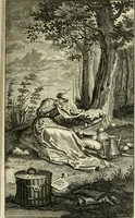 An illustration from H.L. Spieghels Hertspeighel en andere zedeschriften : met verscheidene nooit gedrukte stukken verrijkt, en door aenteekeningen opgeheldert (1723)