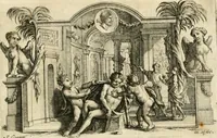 An illustration from H.L. Spieghels Hertspeighel en andere zedeschriften : met verscheidene nooit gedrukte stukken verrijkt, en door aenteekeningen opgeheldert (1723)