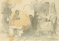 An illustration from Spirit rapping unveiled! : An exposé of the origin, history, theology and philosophy of certain alleged communications from the spirit world, by means of "spirit rapping," "medium writing," "physical demonstrations," etc. With illustrations. (1853)