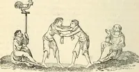 An illustration from The sports and pastimes of the people of England : Including the rural and domestic recreations, May games, mummeries, shows, processions, pageants, and pompous spectacles, from the earliest period to the present time (1845)