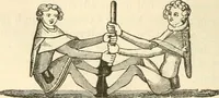 An illustration from The sports and pastimes of the people of England : Including the rural and domestic recreations, May games, mummeries, shows, processions, pageants, and pompous spectacles, from the earliest period to the present time (1845)