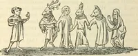 An illustration from The sports and pastimes of the people of England : Including the rural and domestic recreations, May games, mummeries, shows, processions, pageants, and pompous spectacles, from the earliest period to the present time (1845)