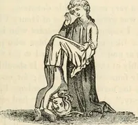 An illustration from The sports and pastimes of the people of England : Including the rural and domestic recreations, May games, mummeries, shows, processions, pageants, and pompous spectacles, from the earliest period to the present time (1845)