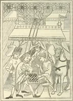 An illustration from The sports and pastimes of the people of England : Including the rural and domestic recreations, May games, mummeries, shows, processions, pageants, and pompous spectacles, from the earliest period to the present time (1845)