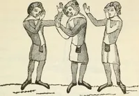 An illustration from The sports and pastimes of the people of England : Including the rural and domestic recreations, May games, mummeries, shows, processions, pageants, and pompous spectacles, from the earliest period to the present time (1845)