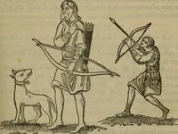 An illustration from The sports and pastimes of the people of England : including the rural and domestic recreations, May games, mummeries, shows, processions, pageants, and pompous spectacles, from the earliest period to the present time (1830)
