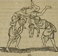 An illustration from The sports and pastimes of the people of England : including the rural and domestic recreations, May games, mummeries, shows, processions, pageants, and pompous spectacles, from the earliest period to the present time (1830)