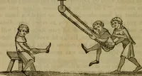 An illustration from The sports and pastimes of the people of England : including the rural and domestic recreations, May games, mummeries, shows, processions, pageants, and pompous spectacles, from the earliest period to the present time (1830)