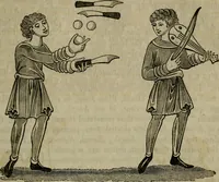 An illustration from The sports and pastimes of the people of England : including the rural and domestic recreations, May games, mummeries, shows, processions, pageants, and pompous spectacles, from the earliest period to the present time (1830)