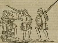 An illustration from The sports and pastimes of the people of England : including the rural and domestic recreations, May games, mummeries, shows, processions, pageants, and pompous spectacles, from the earliest period to the present time (1830)