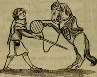 An illustration from The sports and pastimes of the people of England : including the rural and domestic recreations, May games, mummeries, shows, processions, pageants, and pompous spectacles, from the earliest period to the present time (1830)
