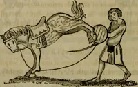 An illustration from The sports and pastimes of the people of England : including the rural and domestic recreations, May games, mummeries, shows, processions, pageants, and pompous spectacles, from the earliest period to the present time (1830)