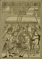 An illustration from The sports and pastimes of the people of England : including the rural and domestic recreations, May games, mummeries, shows, processions, pageants, and pompous spectacles, from the earliest period to the present time (1830)