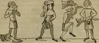 An illustration from The sports and pastimes of the people of England : including the rural and domestic recreations, May games, mummeries, shows, processions, pageants, and pompous spectacles, from the earliest period to the present time (1830)