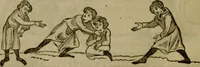An illustration from The sports and pastimes of the people of England : including the rural and domestic recreations, May games, mummeries, shows, processions, pageants, and pompous spectacles, from the earliest period to the present time (1830)