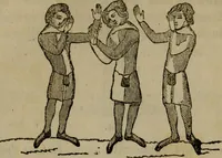 An illustration from The sports and pastimes of the people of England : including the rural and domestic recreations, May games, mummeries, shows, processions, pageants, and pompous spectacles, from the earliest period to the present time (1830)