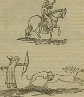 An illustration from The sports and pastimes of the people of England : including the rural and domestic recreations, May games, mummeries, shows, processions, pageants, and pompous spectacles, from the earliest period to the present time (1830)