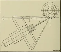 An illustration from Spur and bevel gearing; a treatise on the principles, dimensions, calculation, design and strength of spur and bevel gearing, together with chapters on special tooth forms and methods of cutting gear teeth (1914)
