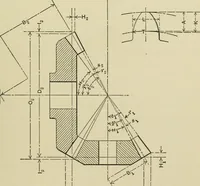 An illustration from Spur and bevel gearing; a treatise on the principles, dimensions, calculation, design and strength of spur and bevel gearing, together with chapters on special tooth forms and methods of cutting gear teeth (1914)