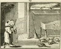 Picture 34 of 132 from Staat- en zedekundige zinneprenten, of, Leerzame fabelen (1731), leaf 127
