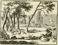 Picture 36 of 132 from Staat- en zedekundige zinneprenten, of, Leerzame fabelen (1731), leaf 131