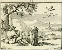 Picture 39 of 132 from Staat- en zedekundige zinneprenten, of, Leerzame fabelen (1731), leaf 140