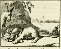 Picture 58 of 132 from Staat- en zedekundige zinneprenten, of, Leerzame fabelen (1731), leaf 178