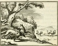An illustration from Staat- en zedekundige zinneprenten, of, Leerzame fabelen (1731)