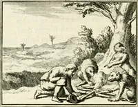An illustration from Staat- en zedekundige zinneprenten, of, Leerzame fabelen (1731)