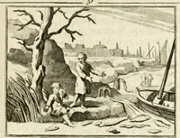An illustration from Staat- en zedekundige zinneprenten, of, Leerzame fabelen (1731)