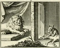 Picture 77 of 132 from Staat- en zedekundige zinneprenten, of, Leerzame fabelen (1731), leaf 228