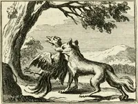 An illustration from Staat- en zedekundige zinneprenten, of, Leerzame fabelen (1731)