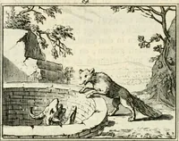 Picture 86 of 132 from Staat- en zedekundige zinneprenten, of, Leerzame fabelen (1731), leaf 257