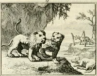 An illustration from Staat- en zedekundige zinneprenten, of, Leerzame fabelen (1731)