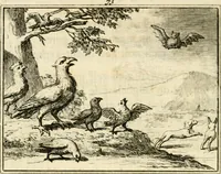 An illustration from Staat- en zedekundige zinneprenten, of, Leerzame fabelen (1731)