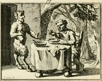 Picture 101 of 132 from Staat- en zedekundige zinneprenten, of, Leerzame fabelen (1731), leaf 293