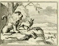 An illustration from Staat- en zedekundige zinneprenten, of, Leerzame fabelen (1731)