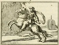 An illustration from Staat- en zedekundige zinneprenten, of, Leerzame fabelen (1731)