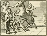 An illustration from Staat- en zedekundige zinneprenten, of, Leerzame fabelen (1731)