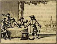 An illustration from Staat- en zedekundige zinneprenten, of, Leerzame fabelen : die van den Heere La Court speelswyze (1731)