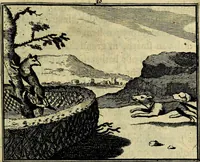 Picture 42 of 132 from Staat- en zedekundige zinneprenten, of, Leerzame fabelen : die van den Heere La Court speelswyze (1731), leaf 146