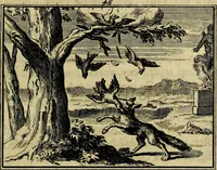 An illustration from Staat- en zedekundige zinneprenten, of, Leerzame fabelen : die van den Heere La Court speelswyze (1731)