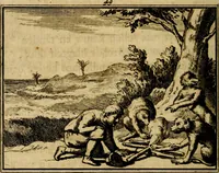 An illustration from Staat- en zedekundige zinneprenten, of, Leerzame fabelen : die van den Heere La Court speelswyze (1731)