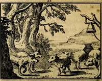 Picture 73 of 132 from Staat- en zedekundige zinneprenten, of, Leerzame fabelen : die van den Heere La Court speelswyze (1731), leaf 215