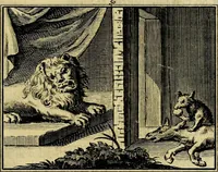 An illustration from Staat- en zedekundige zinneprenten, of, Leerzame fabelen : die van den Heere La Court speelswyze (1731)