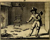 An illustration from Staat- en zedekundige zinneprenten, of, Leerzame fabelen : die van den Heere La Court speelswyze (1731)