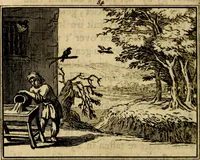 An illustration from Staat- en zedekundige zinneprenten, of, Leerzame fabelen : die van den Heere La Court speelswyze (1731)