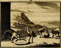 Picture 124 of 132 from Staat- en zedekundige zinneprenten, of, Leerzame fabelen : die van den Heere La Court speelswyze (1731), leaf 341