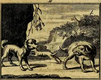 An illustration from Staat- en zedekundige zinneprenten, of, Leerzame fabelen : die van den Heere La Court speelswyze (1731)